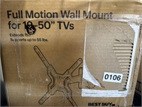 FULL MOTION WALL MOUNT 19-50” RETAIL $40