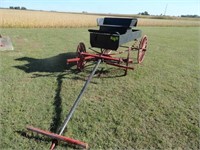 Black & Red Spring Board Wooden Wagon