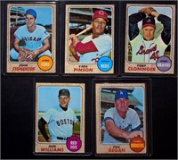 (9) 1968 Topps BB Cards