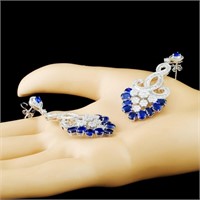 8.93ct Kyanite & 2.99ctw Diamond Earrings in 18K G