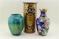 Estate Lot Decorative Vases.Cloisonne