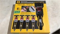 New in the box cat ratchet, tie-downs set
