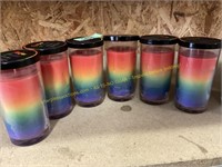 8ct.Rainbow Sprinkles scented candles