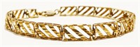 10K Y Gold Link Bracelet 7" 4.5g