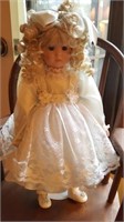 Porcelain Doll on Stand
