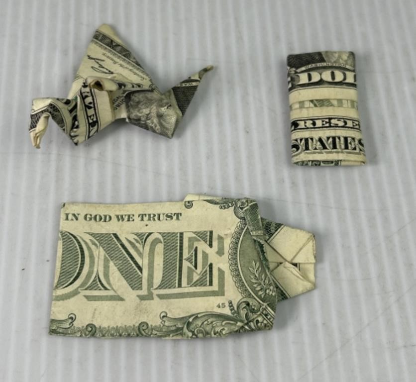Dollar Bill Folded Shapes