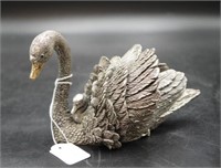 Sterling silver Swan figure