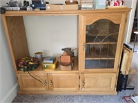 Solid oak entertainment center