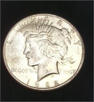1922 Silver Peace Dollar 90% Silver Minted in