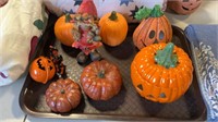 Pumpkin decor tray lot
