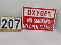 Oxygen Sign Metal 10" X 14"