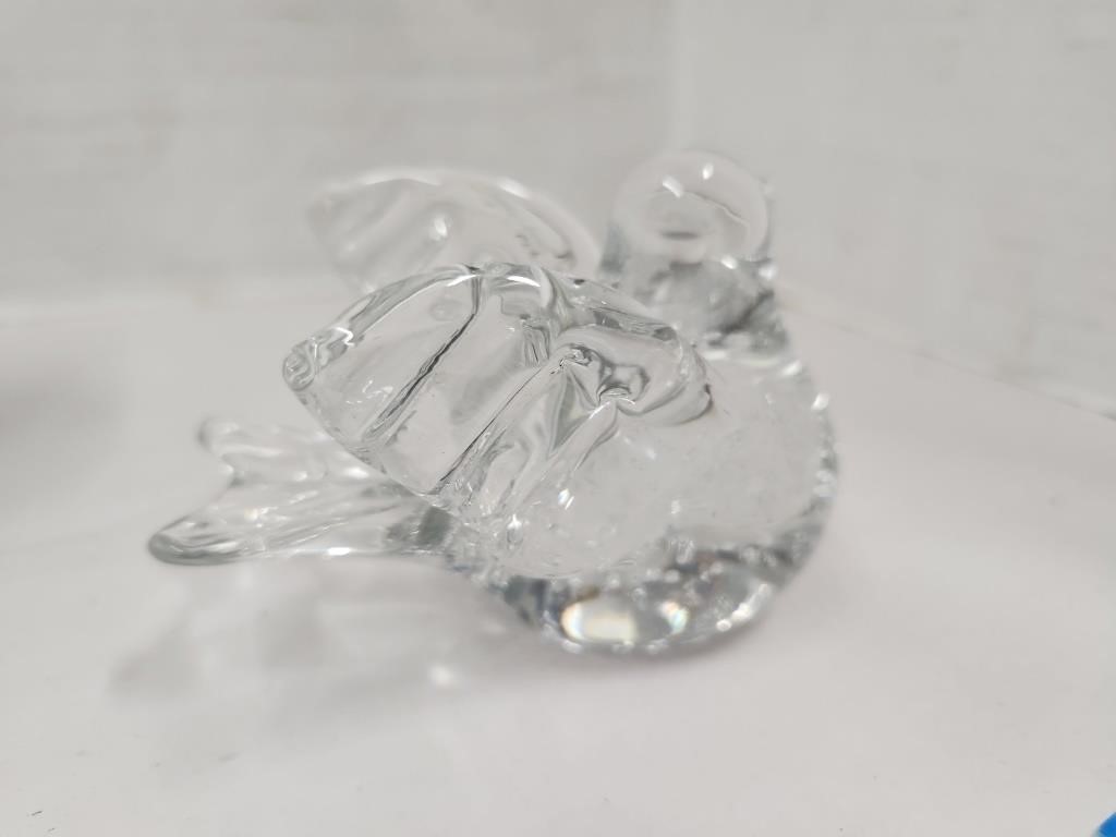 Vintage Enesco Bubble Art Glass Bird