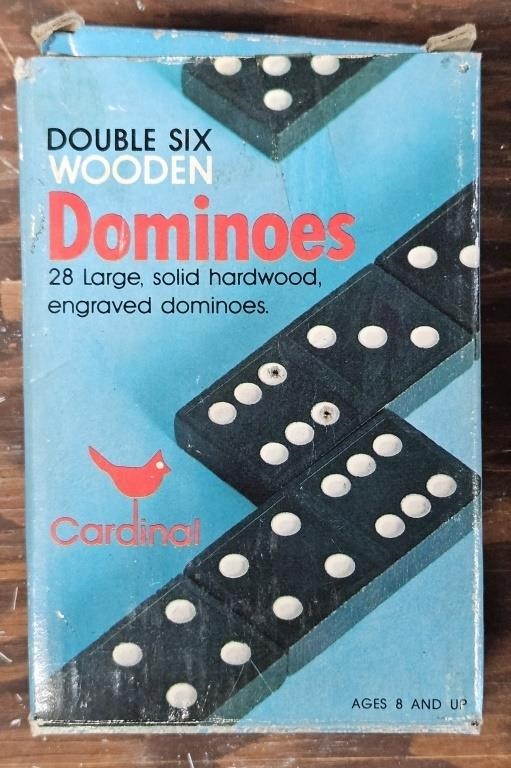 Box Of Double Six Wooden Dominoes