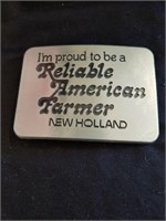 Vintage 1982 reliable American Farmer belt buckle