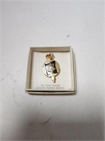 14k gold plated enamel charm