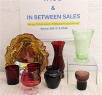 (8) PCS OF COLLECTIBLE GLASSWARE