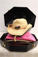 (6) WESTERN STYLE HATS AND CASE