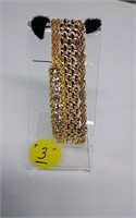 3 Vintage Gold tone Bracelets