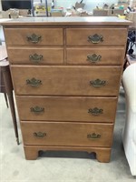 44 inch tall, four drawer, wooden dresser, in