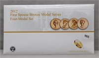 2012 1st Spouse Bronze 4 Medal Set.