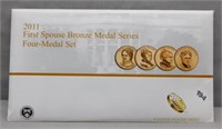 2011 1st Spouse Bronze 4 Medal Set.