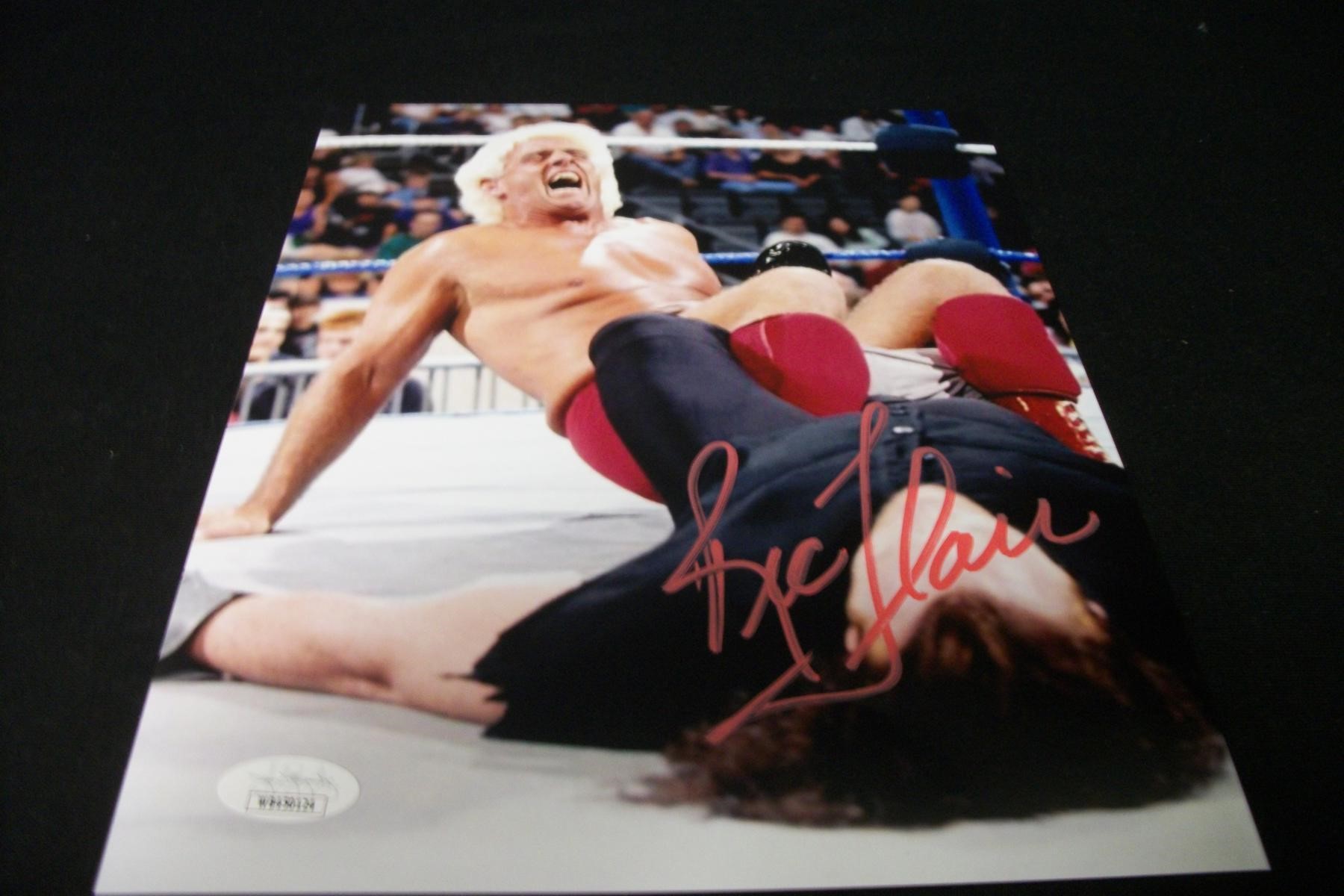 WWF RIC FLAIR SIGNED 8X10 PHOTO JSA COA