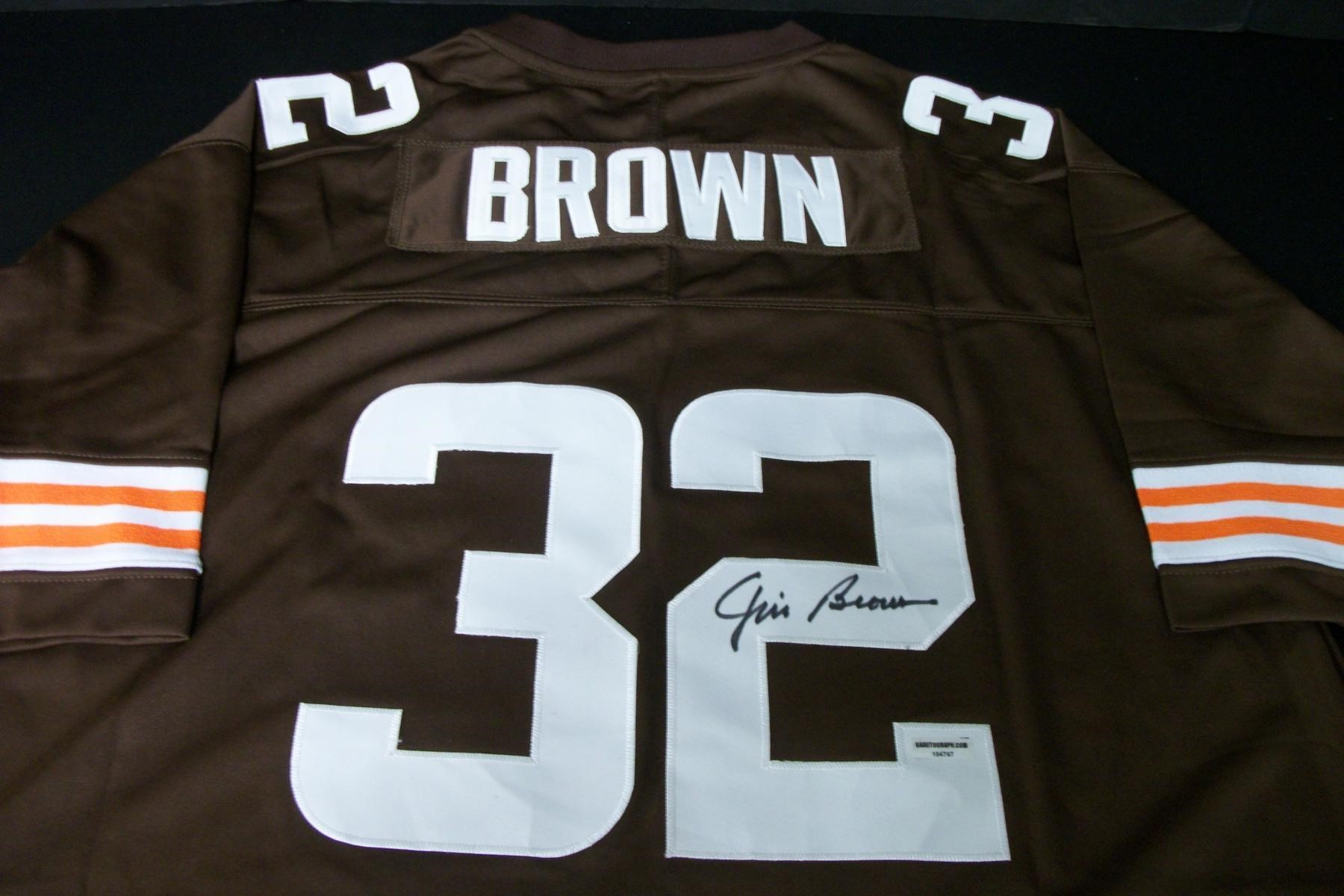 BROWNS JIM BROWN SIGNED JERSEY GAA COA