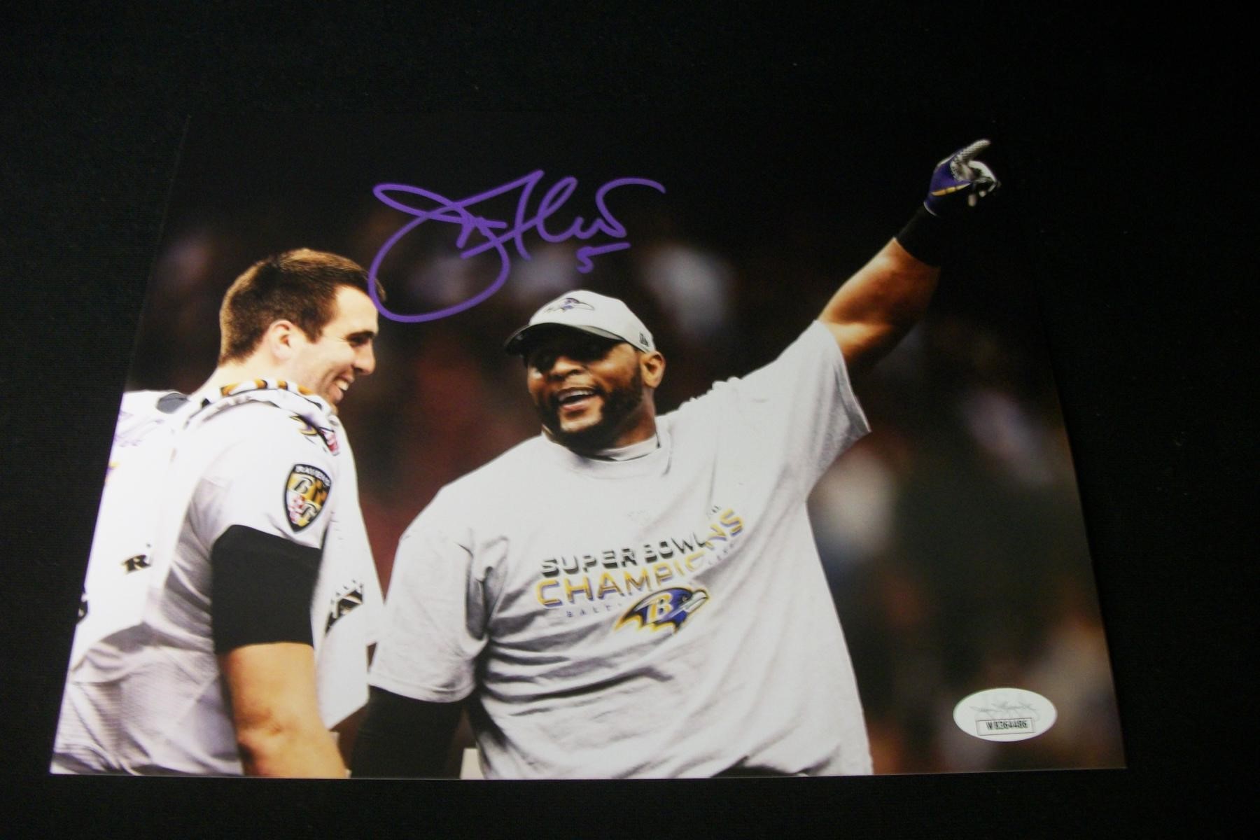 JOE FLACCO SIGNED 8X10 PHOTO JSA COA