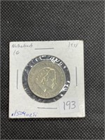 1958 NEDERLANDS Silver 1 G Coin