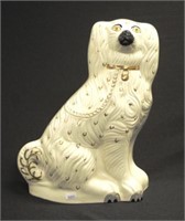 Staffordshire type ceramic seated dog figure