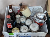 Lot of Bottles and Cans