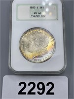 1880 S Morgan Silver Dollar - Graded