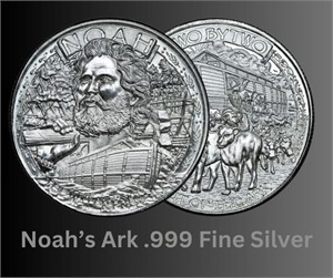 One Ounce: Noah's Ark .999 Fine Silver Coin