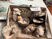 BOX OF VINTAGE BABY SHOES