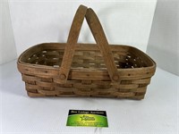 Dark Stained Two Handled Longaberger Basket