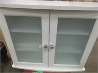 NEW WHITE MEDICINE CABINET WITH GLASS DOORS