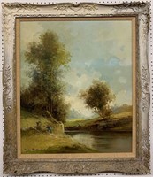 Jacopo Della Silva Oil On Canvas Landscape