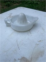 Vintage Sunkist Milk glass Glass Juicer