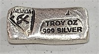 .999 Fine Silver 1 Troy oz -  Nevada Mining