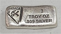 .999 Fine Silver 1 Troy oz -  Nevada Mining
