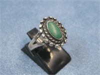 Vtg Sterling Silver Stone Ring Hallmarked