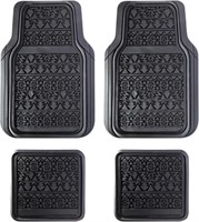 LUNNA FM-337E 4pc Aztec Black Rubber Floor Mat