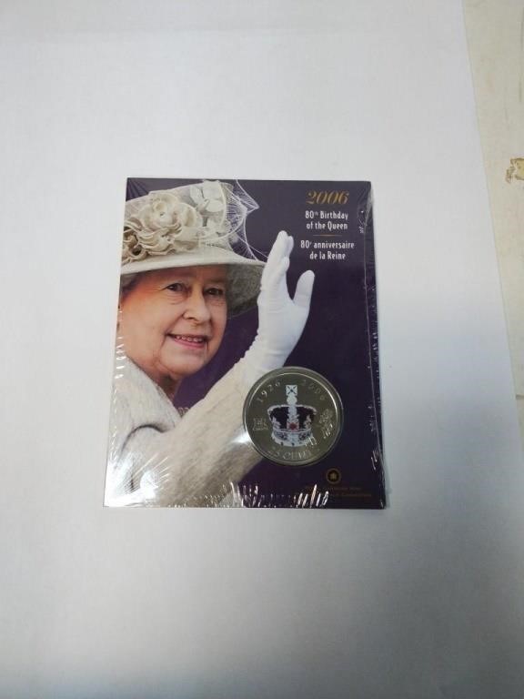 2006 80th BIRTHDAY OF THE QUEEN 25 CENT