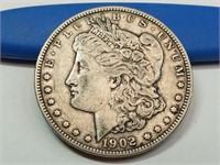 OF) 1902 silver Morgan dollar
