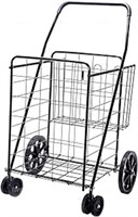 Ls Jumbo Deluxe Foldable Utility Shopping Cart