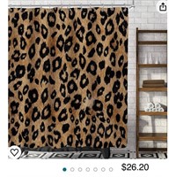 AMBZEK Leopard Print Shower Curtain Cheetah Wild
