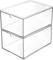 Youngever 2 Pack Stackable Organizer Drawers,