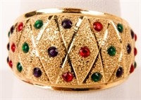 Jewelry 14kt Yellow Gold Colorful Cocktail Ring