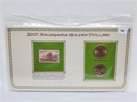 2001 Sacagawea Gold $1 & Postal Comm