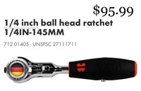 Wurth 1/4” ball-head ratchet